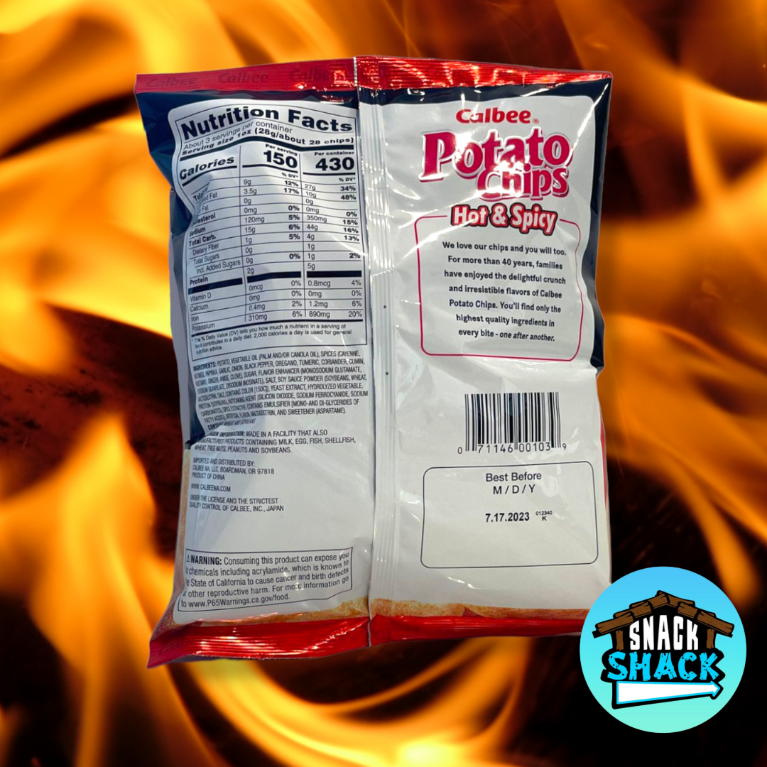 Calbee Hot & Spicy Potato Chips (China)
